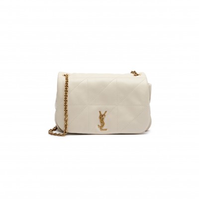 YSL JAMIE 4.3 SMALL LEATHER SHOULDER BAG 997280WHIT (25*16*9cm)